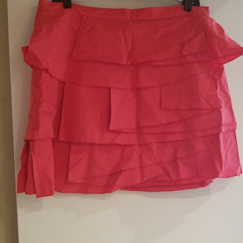 Coral mini skirt